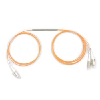 1x2 850nm Single Window Multimode FBT Coupler Splitter With Steel Tube
