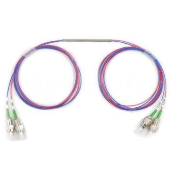 2x2 1260~1620nm All Band Singlemode FBT Coupler Splitter With Steel Tube