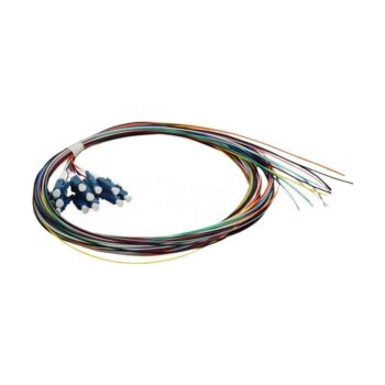 12 Fibers Singlemode LC/UPC Unjacketed Color-Coded Fiber Optic Pigtail